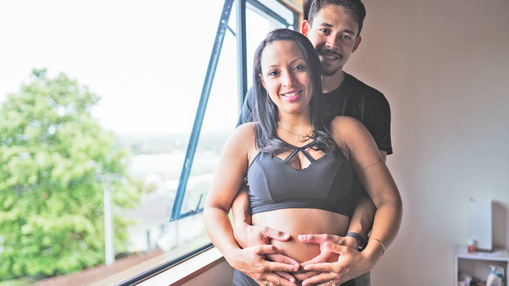 Kiwi couple with pregnant woman