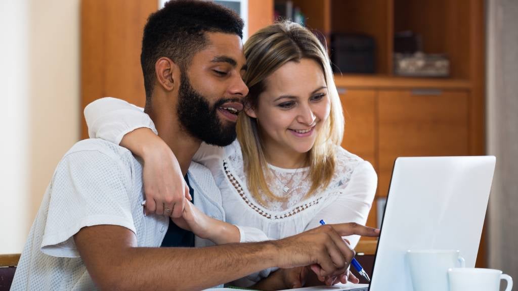 Couple filing documents online