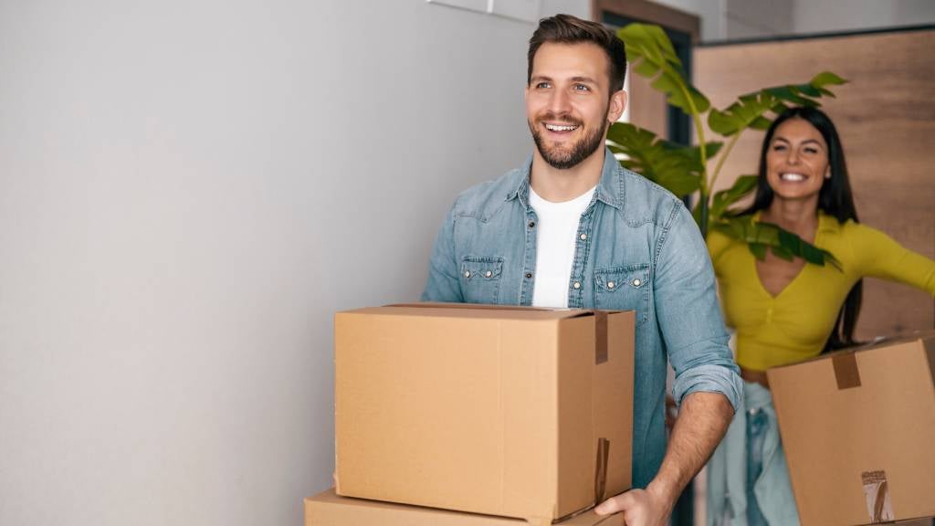 Couple move into new home