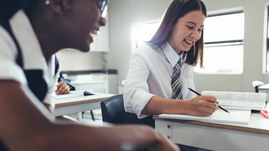 Students study in classroom together