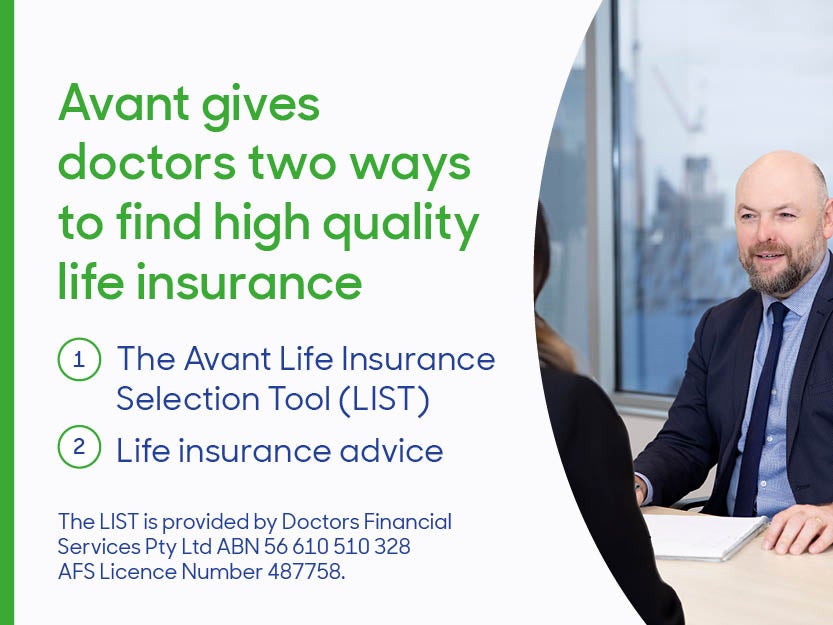 Avant gives doctors two ways to find quality life insurance