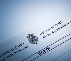 Deaths registration Act paper