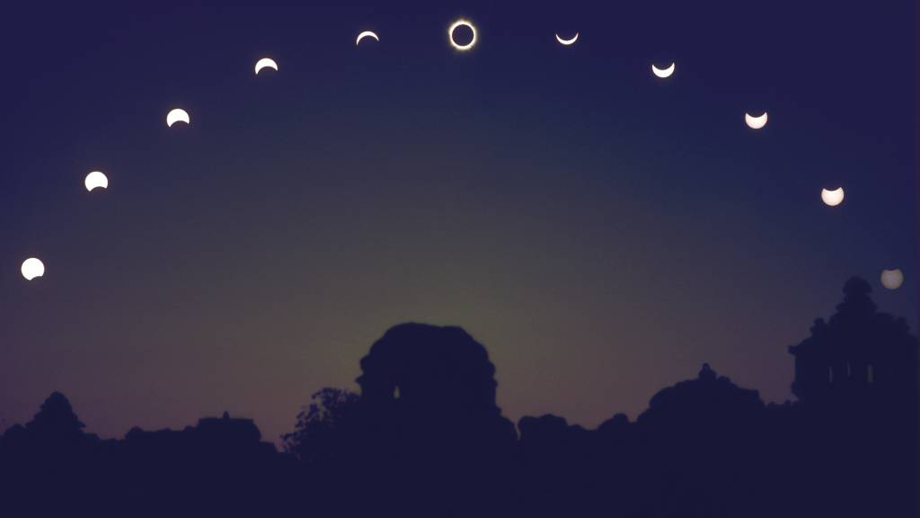 Timelapse image of an eclipse