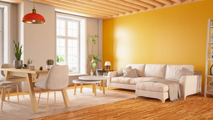 黃色作為室內設計的主色能給人有活力的感覺