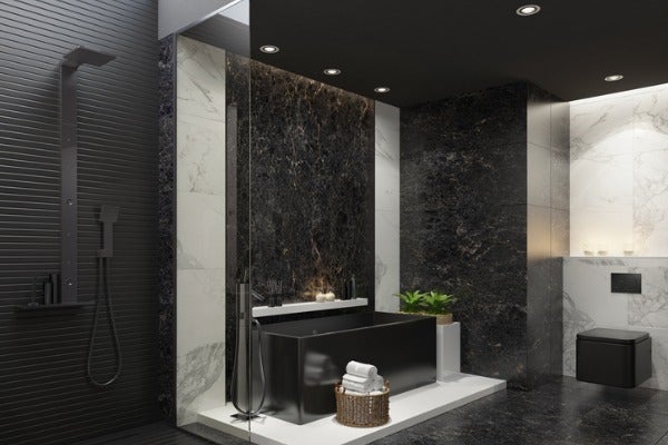 黑色大理石浴室