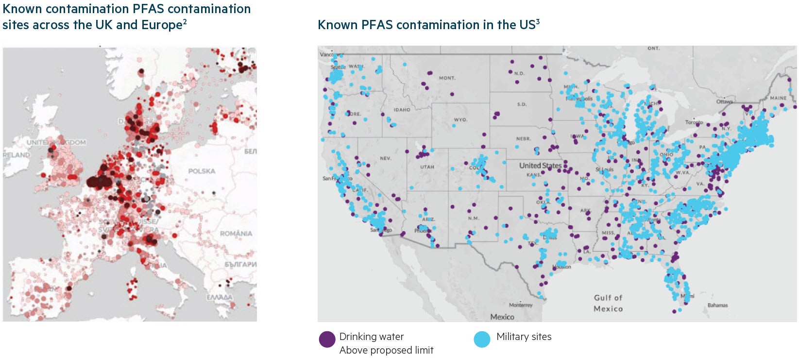 Known contamination PFAS contamination sites 