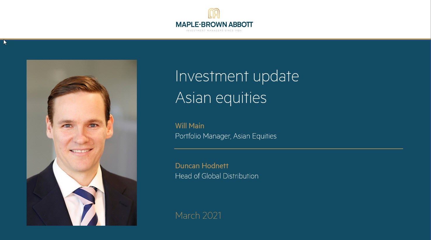 Webcast: Asian equities – March 2021