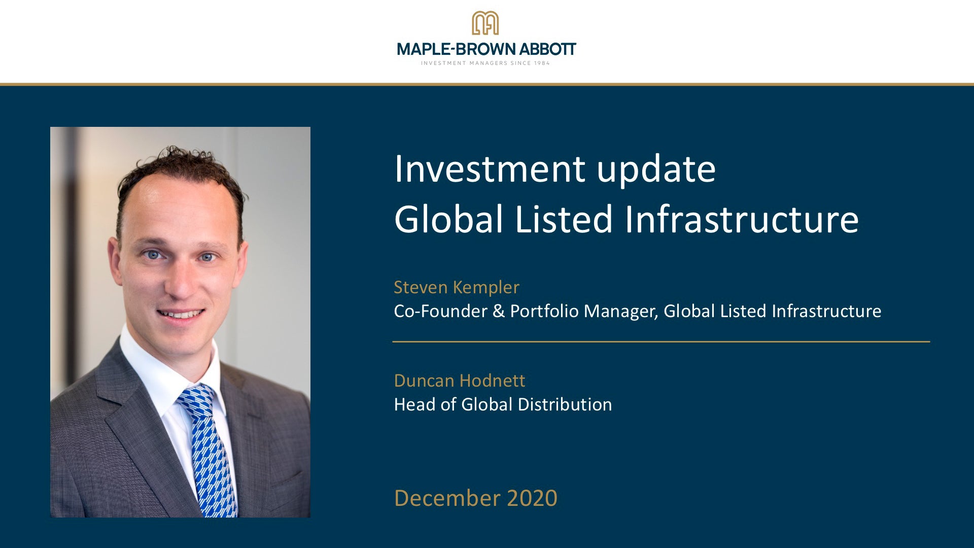 Investment update, Maple-Brown Abbott Global Listed Infrastructure