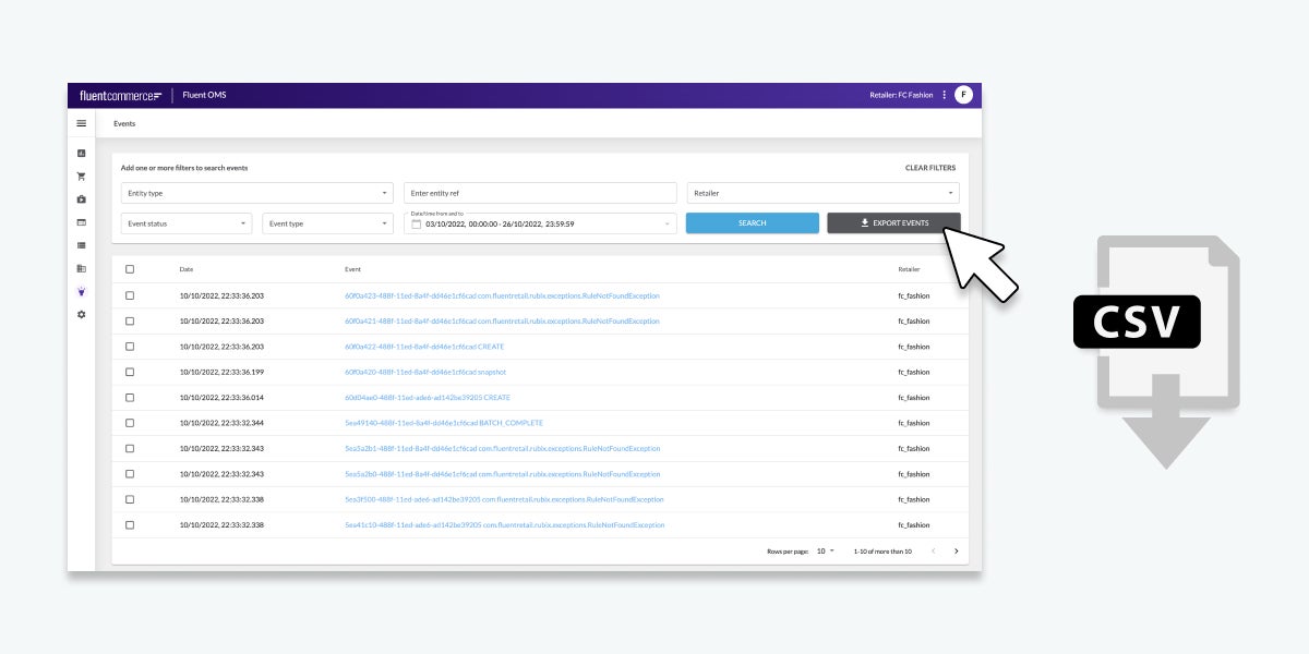 Export Events via CSV