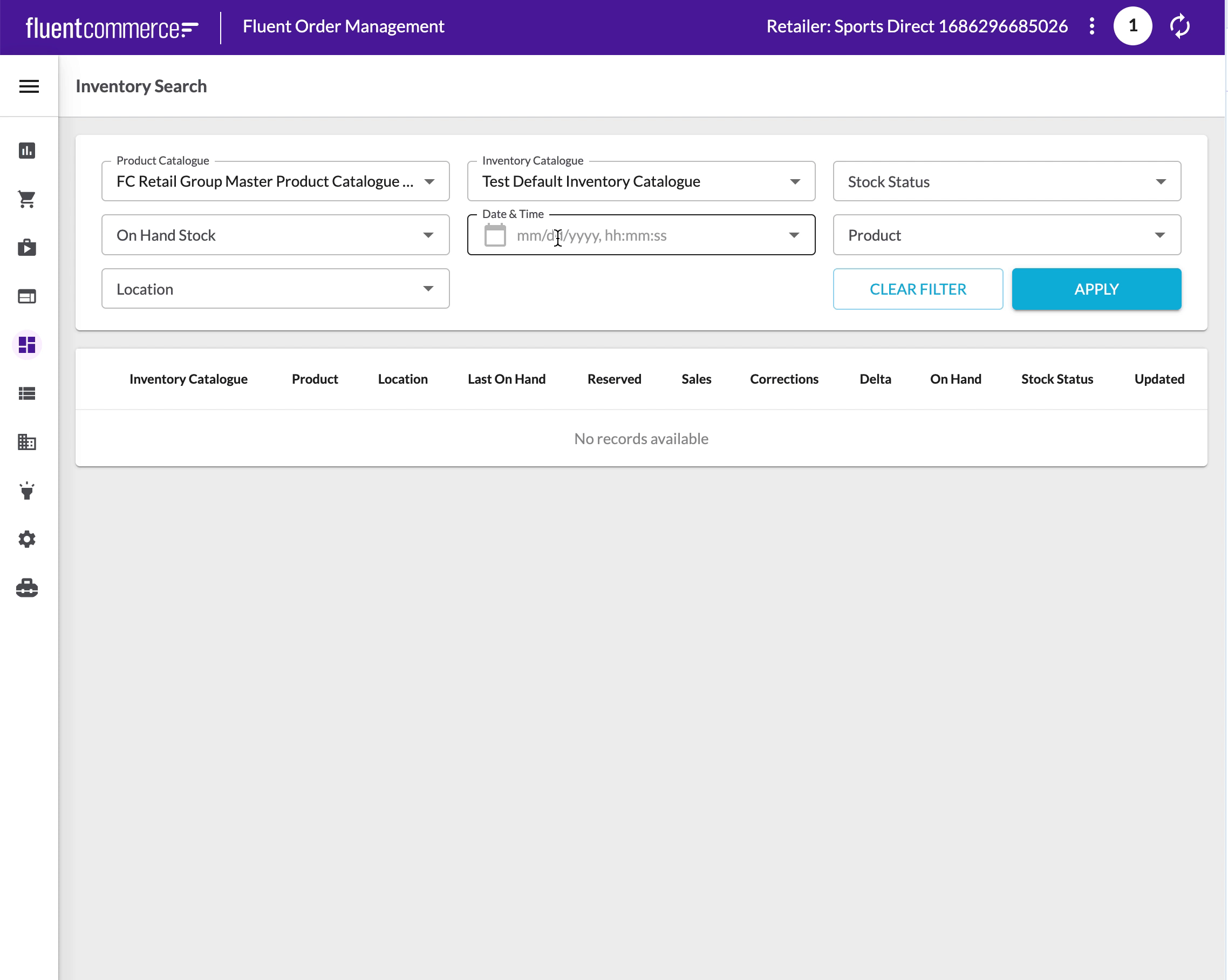 Displays a date and time picker with a dropdown calendar. The user clicks the dropdown icon to open a calendar widget, selects a new date, and adjusts the time. The chosen date and time are then updated in the input field.