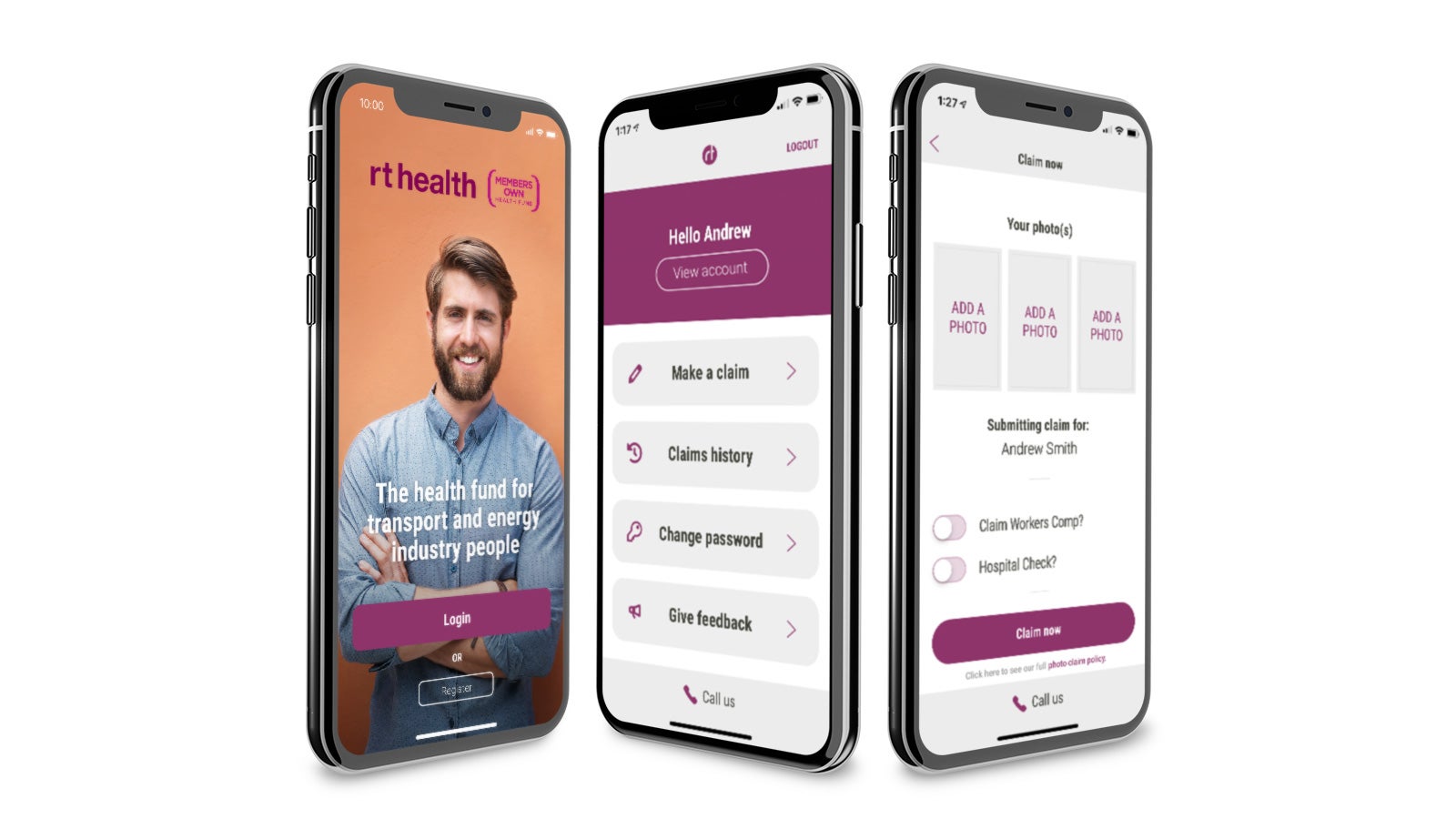 rt health | rt health app pages on mobile | Devotion