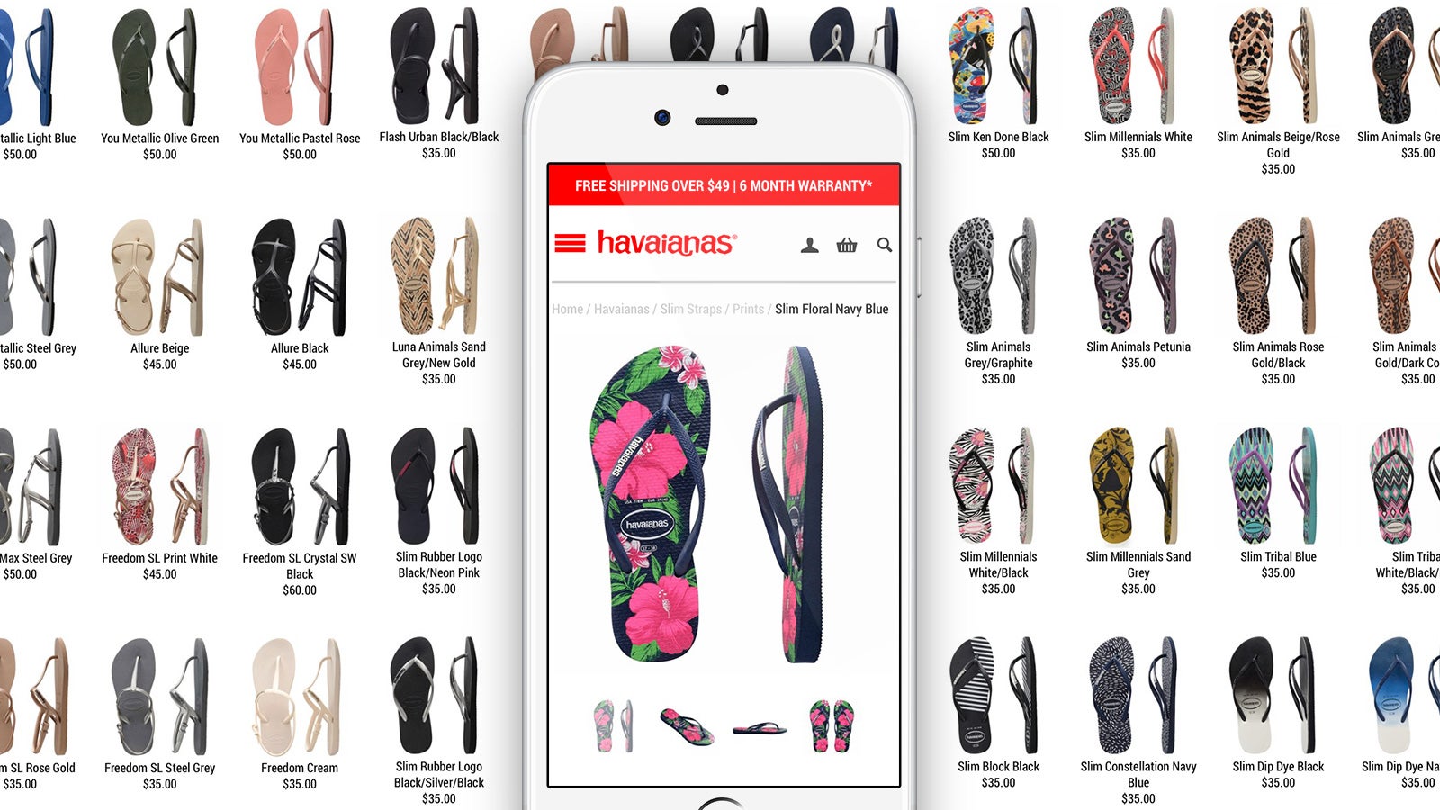 Havaianas | product details page on mobile | Devotion