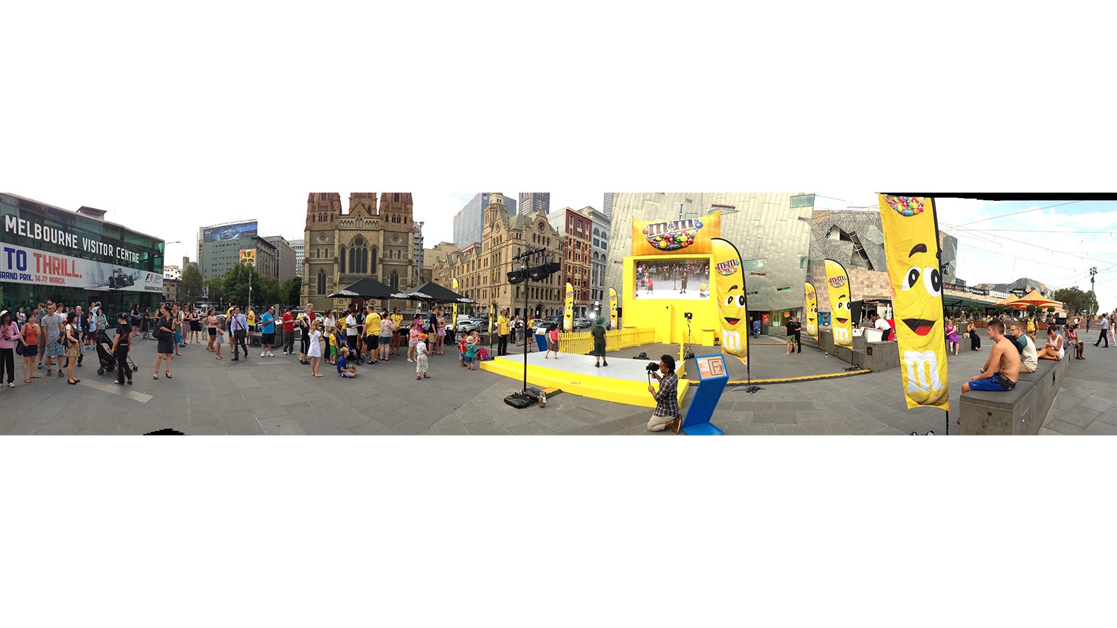 M&M's | M&M's marketing display in Melbourne's Federation Square | Devotion