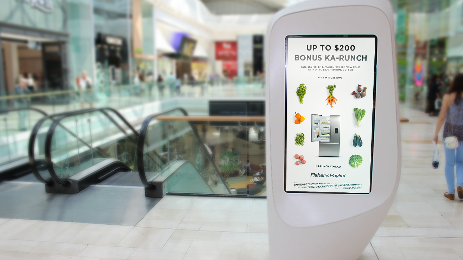 Fisher & Paykel | Ka-Runch Test campaign digital billboard display in shopping centre | Devotion