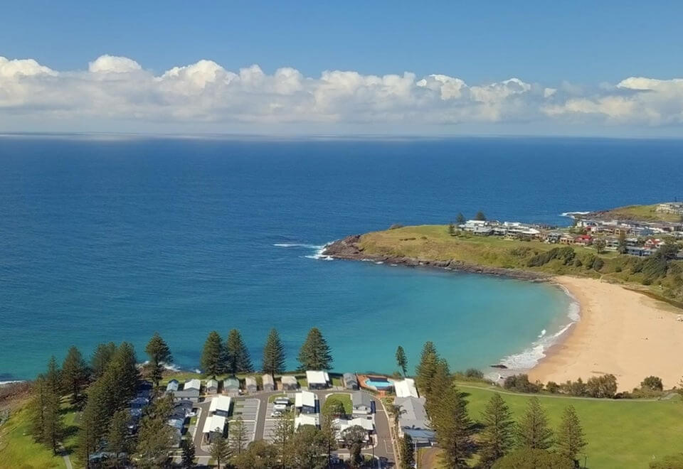 G'day Parks | birds eye view of a beachside G'day Parks location | Devotion