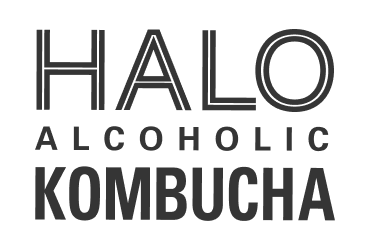 Halo Alcoholic Kombucha black and white logo | Devotion