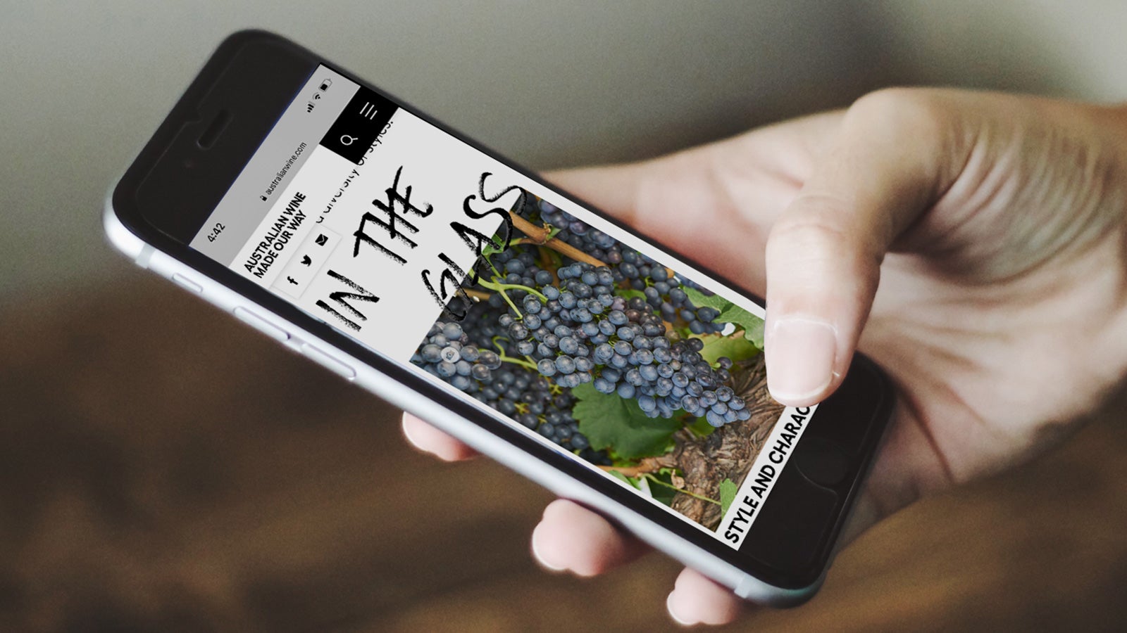 Australian Wine | website on mobile | Devotion