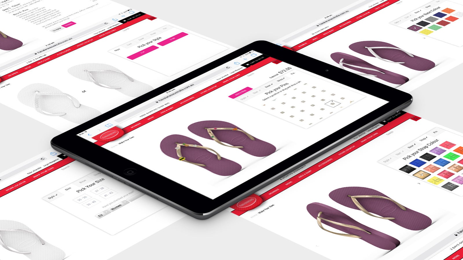 Havaianas | Make Your Own Havianas customisation tool on tablet | Devotion