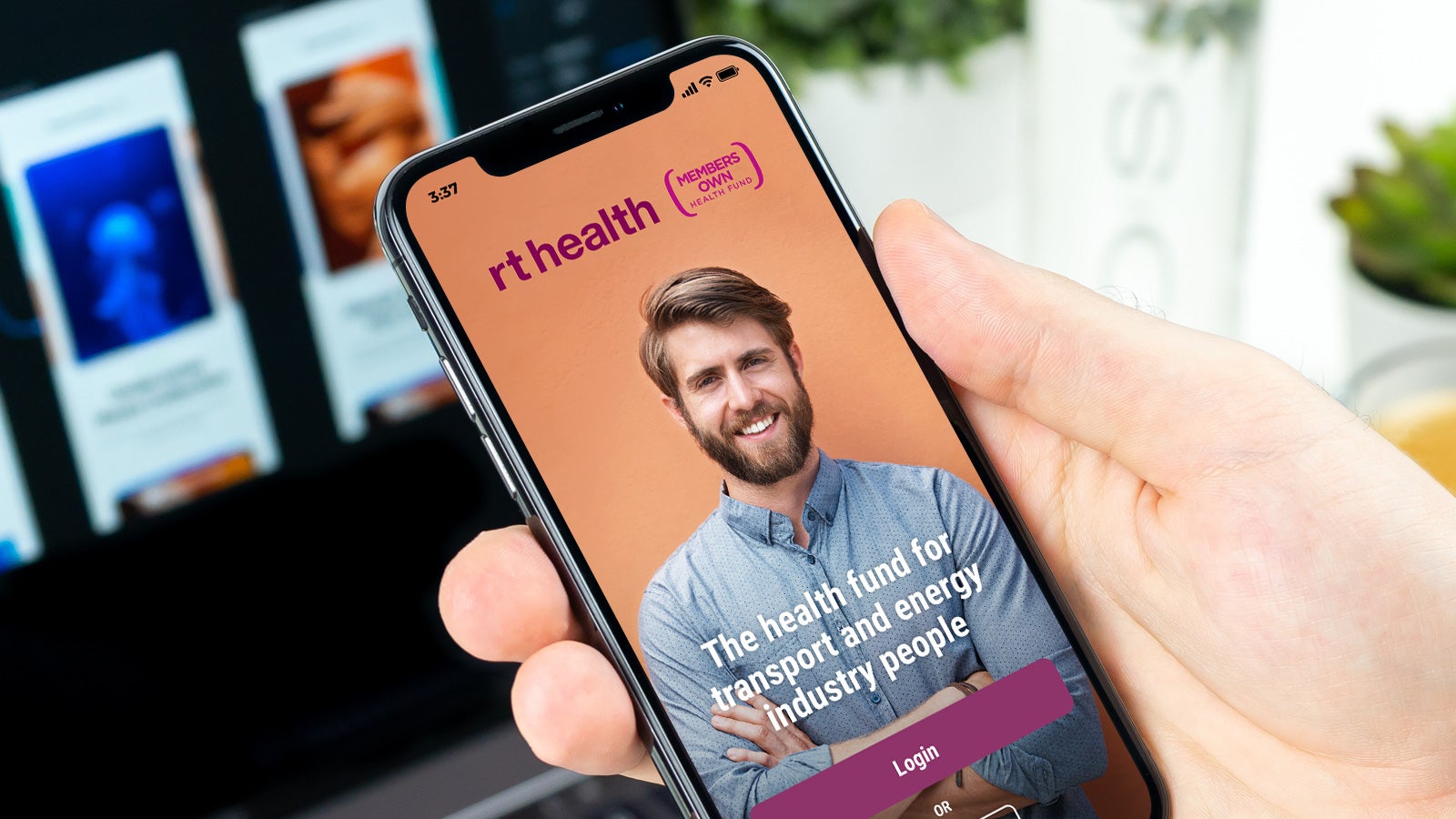 rt health | mobile app landing page | Devotion